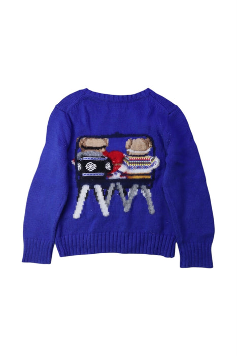A Blue Knit Sweaters from Polo Ralph Lauren in size 4T for boy. (Back View)