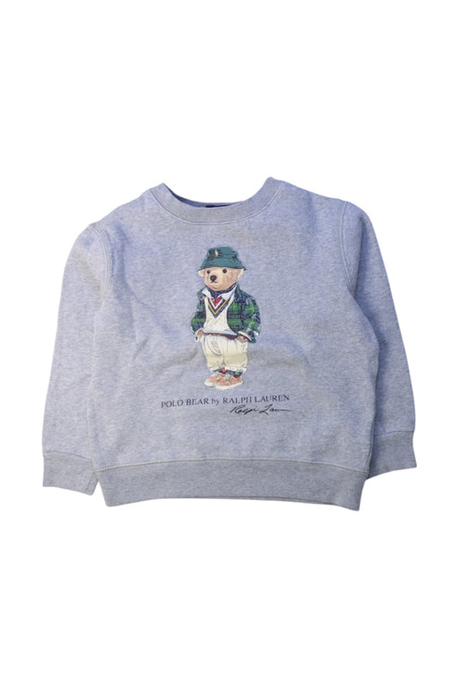 A Grey Crewneck Sweatshirts from Polo Ralph Lauren in size 5T for boy. (Front View)