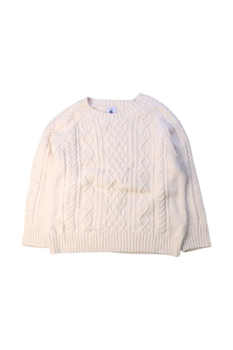 A White Knit Sweaters from Petit Bateau in size 4T for neutral. (Front View)