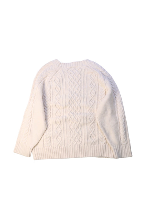 A White Knit Sweaters from Petit Bateau in size 4T for neutral. (Back View)
