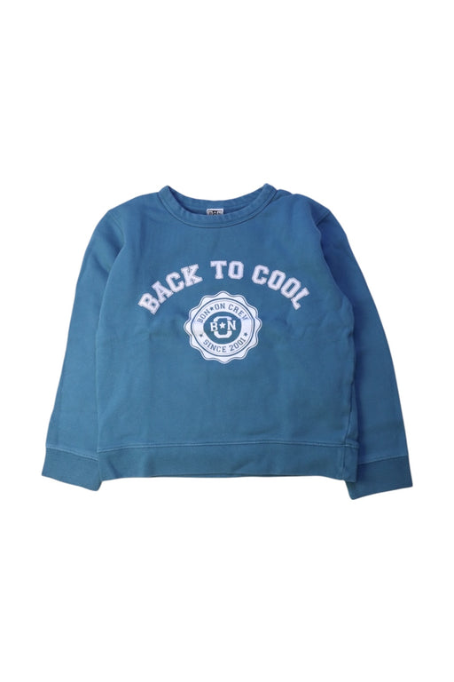 A Blue Crewneck Sweatshirts from Bonton in size 6T for boy. (Front View)