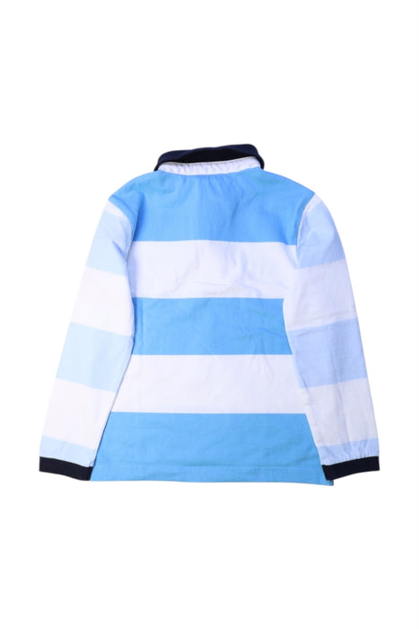A Blue Long Sleeve Polos from Jacadi in size 4T for boy. (Back View)