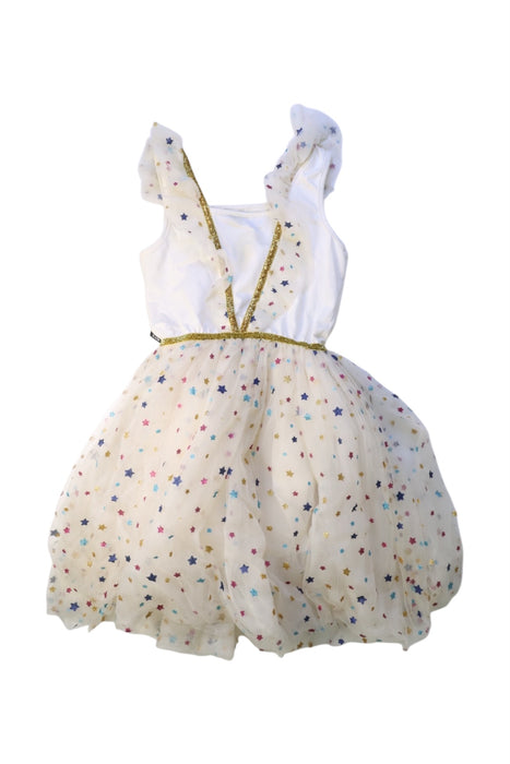 A Multicolour Sleeveless Dresses from Rock Your Kid in size 6T for girl. (Back View)