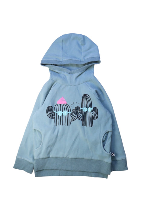 A Blue Hooded Sweatshirts from Minti in size 6T for neutral. (Front View)