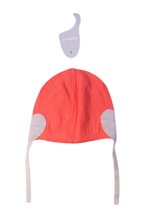 A Red Winter Hats from Purebaby in size 5T for neutral. (Front View)