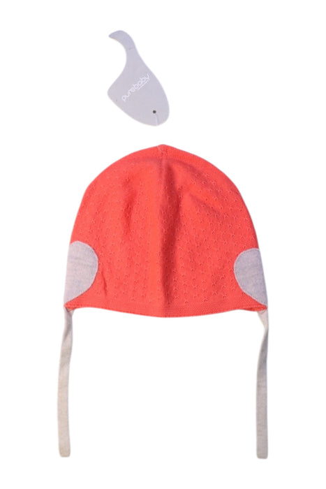 A Red Winter Hats from Purebaby in size 5T for neutral. (Back View)