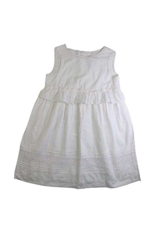 A White Sleeveless Dresses from Bonpoint in size 4T for girl. (Front View)