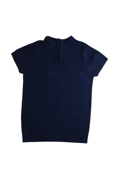 A Navy Short Sleeve Tops from Shanghai Tang in size 4T for girl. (Back View)