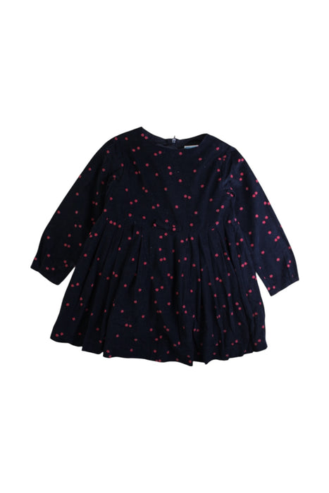 A Navy Long Sleeve Dresses from Jacadi in size 4T for girl. (Front View)