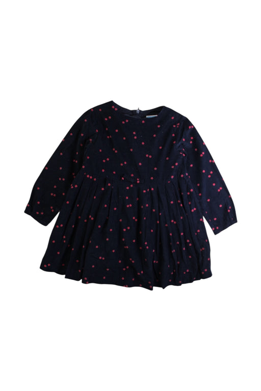 A Navy Long Sleeve Dresses from Jacadi in size 4T for girl. (Front View)