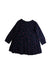 A Navy Long Sleeve Dresses from Jacadi in size 4T for girl. (Back View)