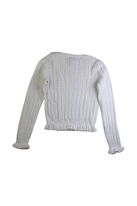 A White Knit Sweaters from Ralph Lauren in size 6T for girl. (Back View)