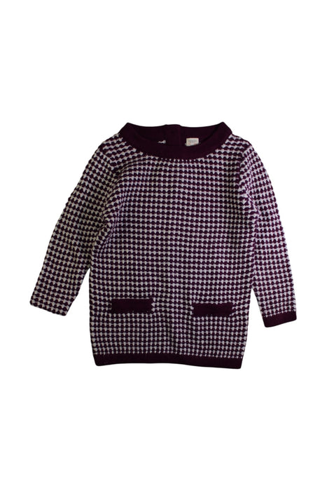 A Purple Knit Sweaters from Crewcuts in size 4T for girl. (Front View)