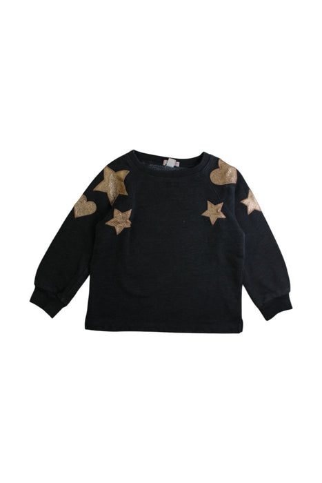 A Black Crewneck Sweatshirts from Crewcuts in size 4T for girl. (Front View)