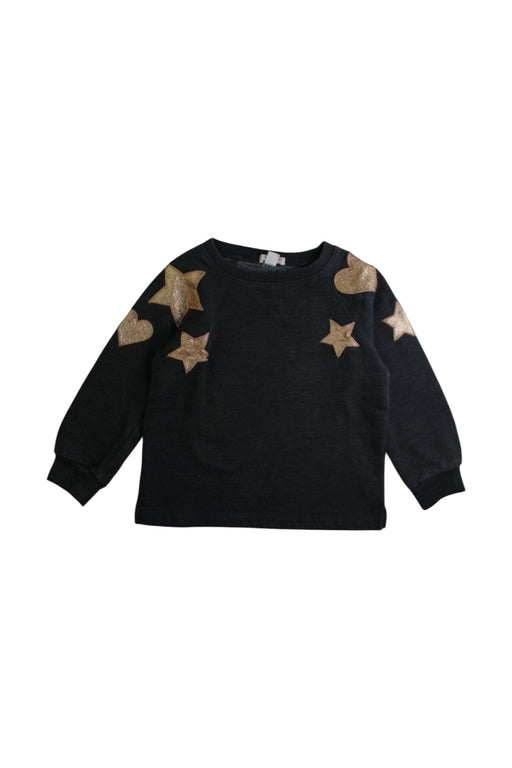 A Black Crewneck Sweatshirts from Crewcuts in size 4T for girl. (Front View)