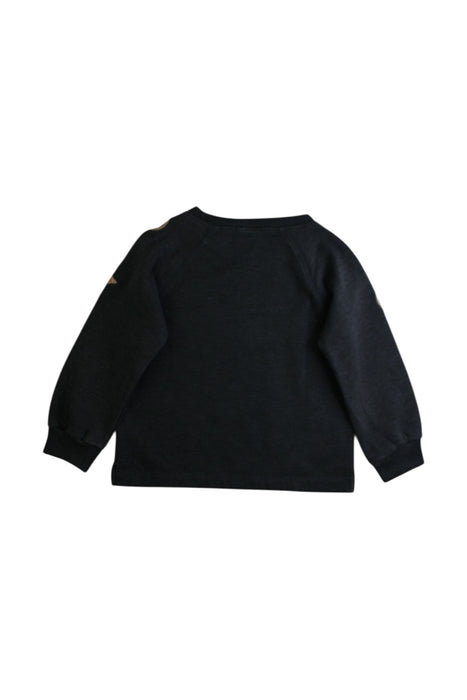 A Black Crewneck Sweatshirts from Crewcuts in size 4T for girl. (Back View)