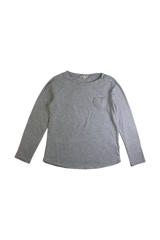 A Grey Long Sleeve Tops from Crewcuts in size 6T for girl. (Front View)