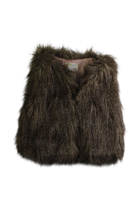 A Brown Dress Up Vests from Crewcuts in size 4T for girl. (Front View)