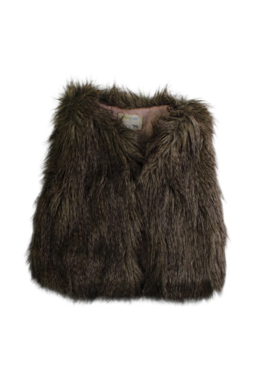 A Brown Dress Up Vests from Crewcuts in size 4T for girl. (Front View)