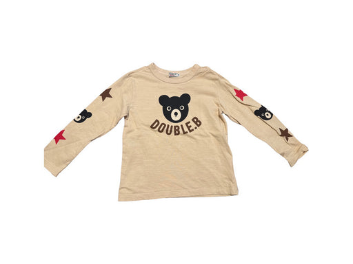 A Beige Long Sleeve T Shirts from Miki House in size 5T for neutral. (Front View)