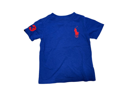 A Blue Short Sleeve T Shirts from Polo Ralph Lauren in size 3T for boy. (Front View)
