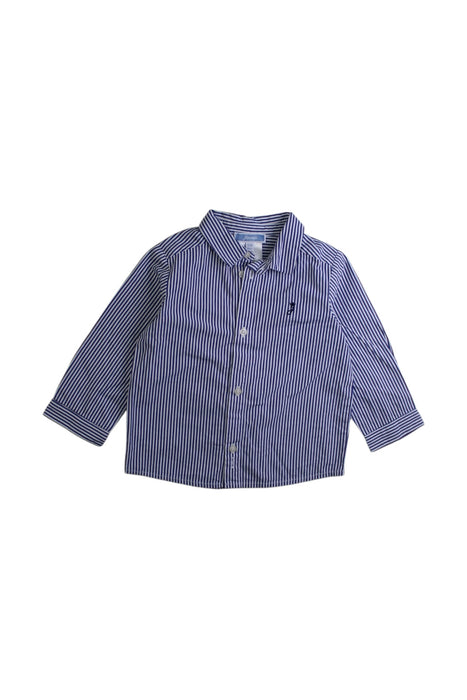 A Blue Long Sleeve Shirts from Jacadi in size 6-12M for boy. (Front View)