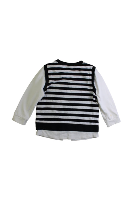 A White Long Sleeve Shirts from Momonittu in size 2T for boy. (Back View)
