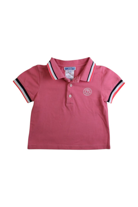 A Pink Short Sleeve Polos from Jacadi in size 12-18M for girl. (Front View)