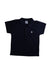 A Navy Short Sleeve Polos from Petit Bateau in size 3T for boy. (Front View)