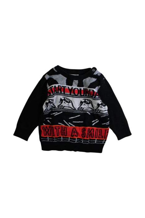 A Black Knit Sweaters from Momonittu in size 6-12M for boy. (Front View)