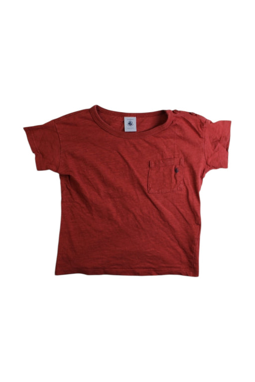 A Red Short Sleeve T Shirts from Petit Bateau in size 18-24M for boy. (Front View)