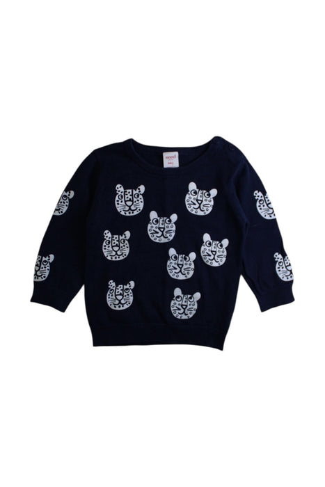 A Navy Knit Sweaters from Seed in size 12-18M for boy. (Front View)