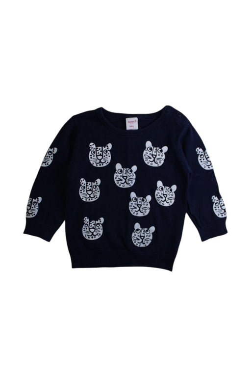 A Navy Knit Sweaters from Seed in size 12-18M for boy. (Front View)
