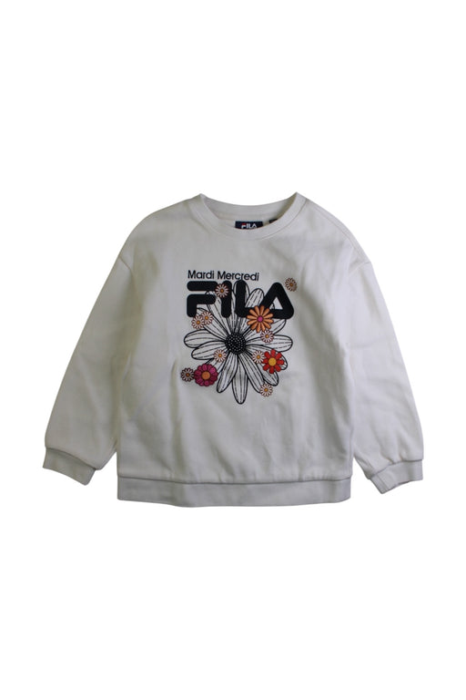 A White Crewneck Sweatshirts from Fila in size 4T for girl. (Front View)
