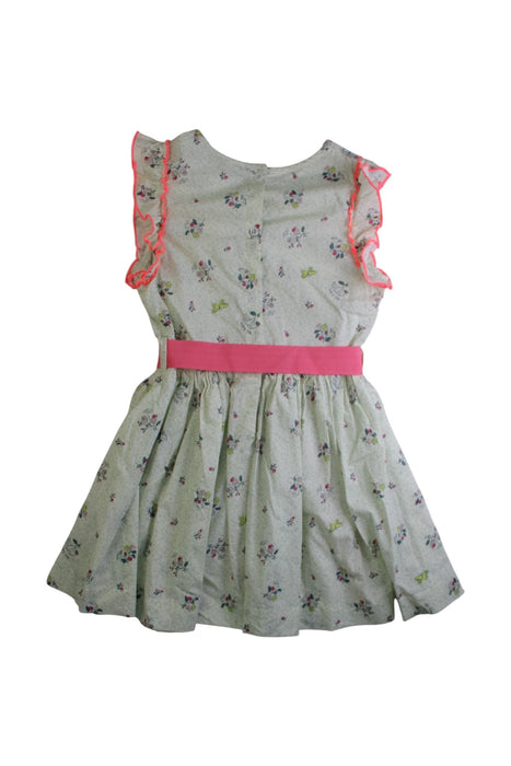 A Pink Sleeveless Dresses from Petit Bateau in size 5T for girl. (Back View)