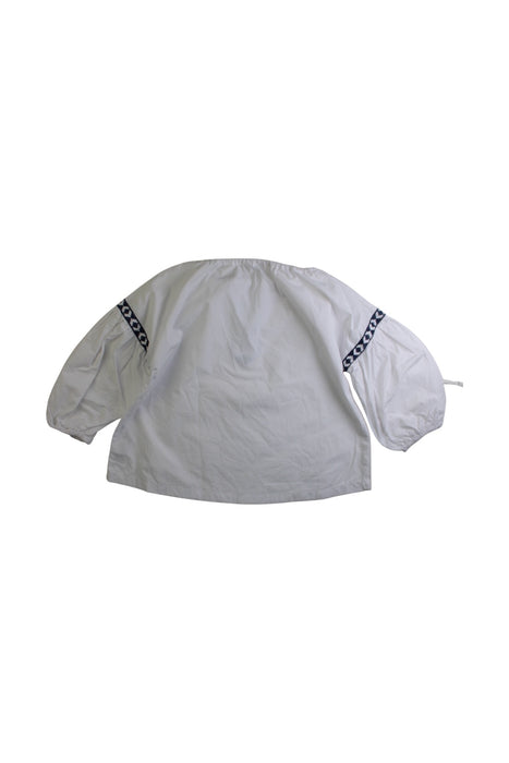 A White Long Sleeve Tops from Il Gufo in size 4T for girl. (Back View)