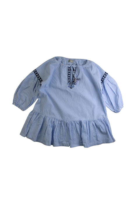 A Blue Sleeveless Tops from Il Gufo in size 4T for girl. (Front View)