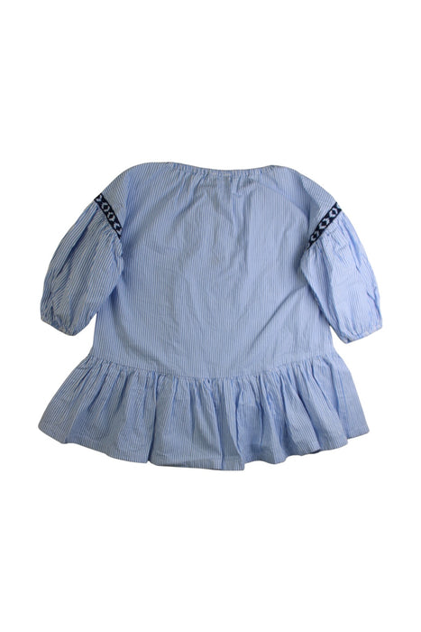 A Blue Sleeveless Tops from Il Gufo in size 4T for girl. (Back View)