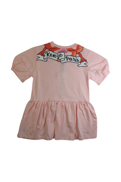 A Pink Short Sleeve Dresses from Kenzo in size 4T for girl. (Back View)