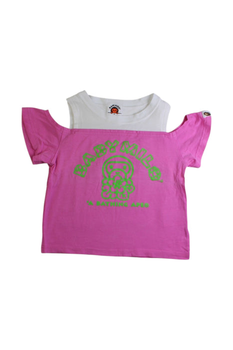 A Multicolor Short Sleeve T Shirts from BAPE KIDS in size 4T for girl. (Front View)