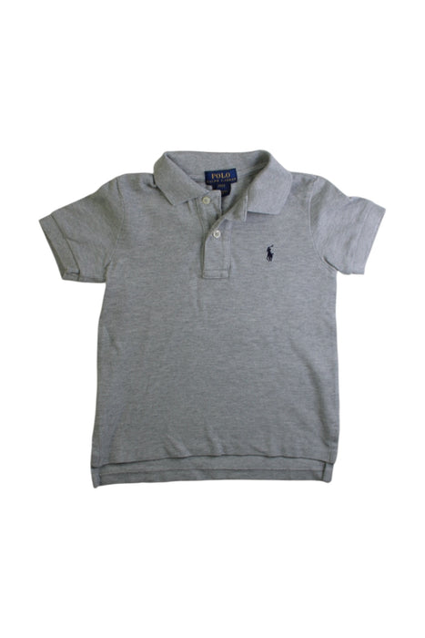 A Grey Short Sleeve Polos from Polo Ralph Lauren in size 2T for boy. (Front View)
