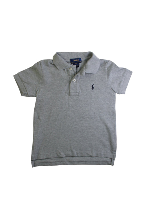 A Grey Short Sleeve Polos from Polo Ralph Lauren in size 2T for boy. (Front View)