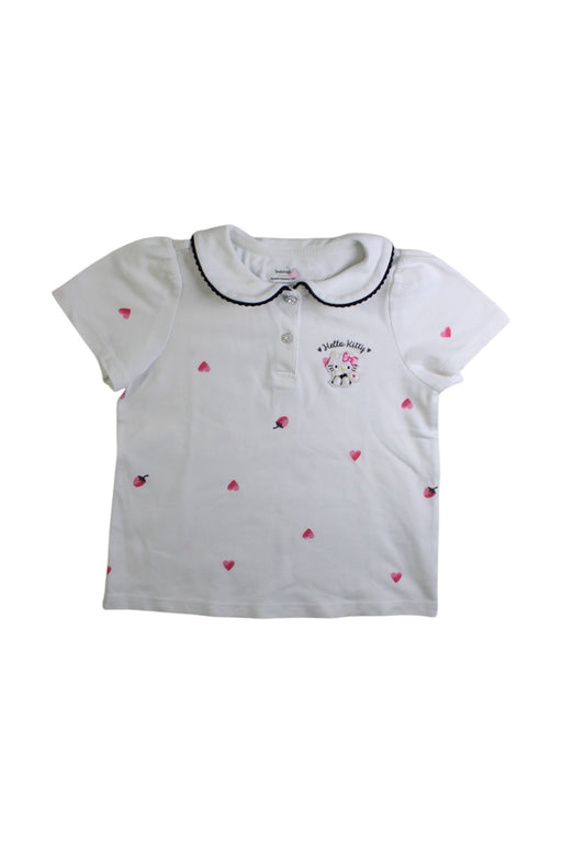 A White Short Sleeve Tops from Balabala in size 4T for girl. (Front View)