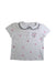 A White Short Sleeve Tops from Balabala in size 4T for girl. (Front View)