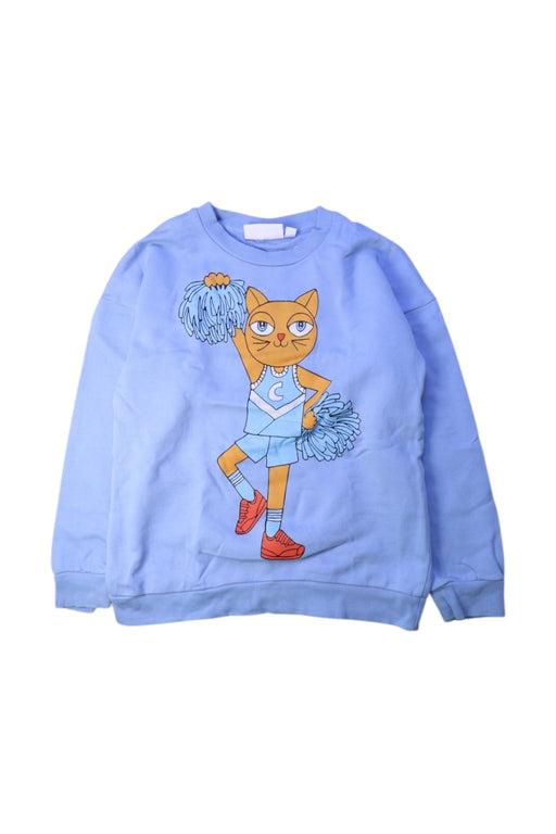 A Blue Crewneck Sweatshirts from Mini Rodini in size 7Y for girl. (Front View)