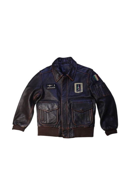 A Brown Blazers from Aeronautica Militare in size 6T for boy. (Front View)