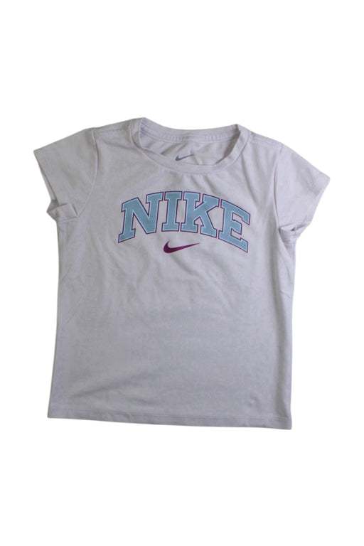 A White Short Sleeve T Shirts from Nike in size 4T for girl. (Front View)