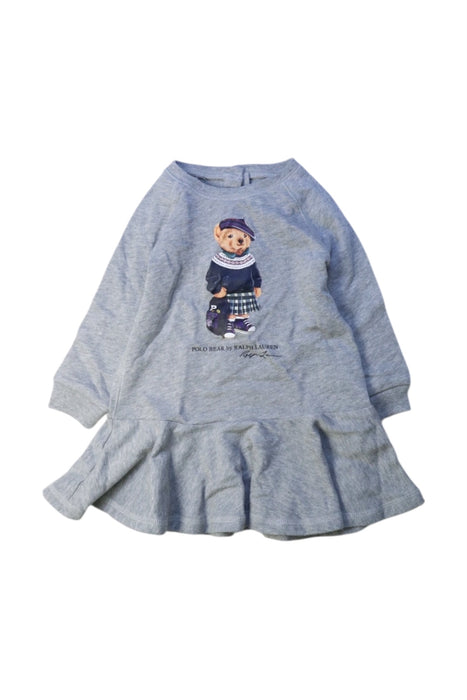 A Grey Long Sleeve Dresses from Ralph Lauren in size 6-12M for girl. (Front View)