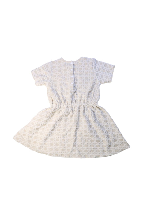 A Ivory Short Sleeve Dresses from Dior in size 2T for girl. (Back View)