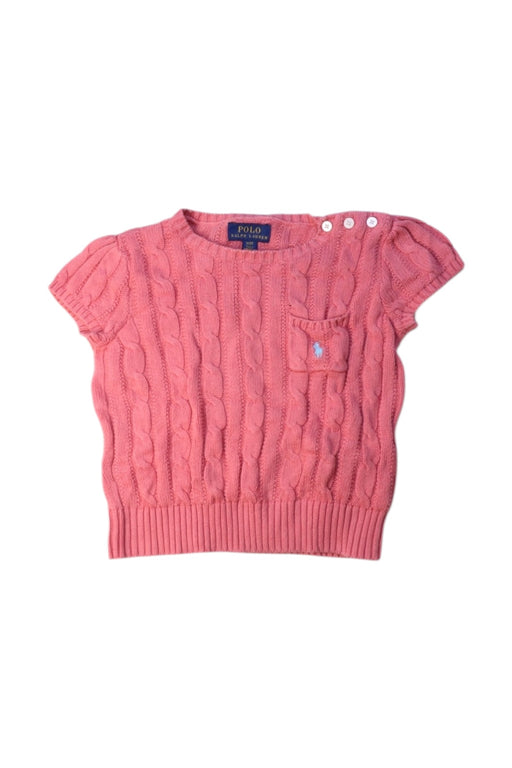 A Pink Short Sleeve Tops from Polo Ralph Lauren in size 3T for girl. (Front View)